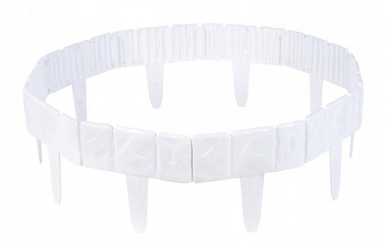 Palisada ogrodowa wysoka obrzeże border biały 2,4m płotek GeoBorder